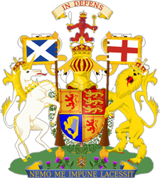Королевсий герб Великобритании, используемый на территории Шотландии