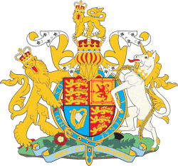 Герб Соединенного Королевства Великобритании и Северной Ирландии (не используется в Шотландии)