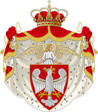 Реконструкция герба польской королевской династии Пястов 1295г.