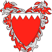Герб Бахрейна был создан в 30-х годах прошлого века британским советником Короля Бахрейна (в то время называющегося эмиром). Герб создан в стиле, сходном с внешним видом флага страны. Элемент флага изображен на щите, окруженном стилизованными ветвями. Как уже отмечалось ранее, пять зубцов флага символизируют пять столпов Ислама.