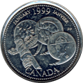 Юбилейная монета Канады номиналом 25 центов из серии ''Millennium'' 2000г.
