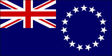 Флаг Островов Кука. Соотношение сторон 1:2.