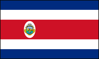 Флаг Коста-Рики. Соотношение сторон 3:5.