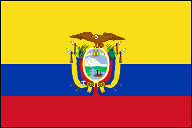 Флаг Эквадора. Соотношение сторон 2:3.