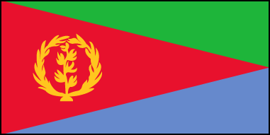 Флаг Эритреи. Соотношение сторон 1:2.