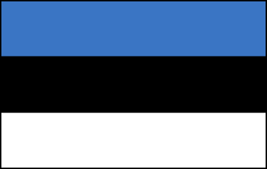 Государственный флаг Эстонии представляет собой прямоугольное полотнище, состоящее из трех равновеликих горизонтально расположенных цветных полос: верхняя полоса флага небесно-синего цвета, средняя полоса - черного, а нижняя полоса - белого цвета. Отношение ширины флага к его длине 7:11, нормальный размер флага 105:165 сантиметров. До конца прошлого столетия у Эстонии не было своего флага. Все флаги, развевавшиеся в ее небе в течение семи столетий, были чужими. Сведения о более раннем периоде до современников не дошли, но история возникновения цветов флага восходит к 70-м годам прошлого столетия. Документированная история триколора начинается 17 сентября 1881 года, когда на учредительном собрании первого эстонского национального студенческого общества ''Вирония'' в Тарту были определены цвета создаваемого объединения. В протоколе конференции записано: ''Названием корпорации остается ''Вирония'', а ее цветами на первое время считаются синий, черный и белый.'' Скупые строчки протокола не позволяют проследить за ходом дискуссии, посвященной выбору цветов. Флаг с самого начала стал трехцветным - флаги всех студенческих корпораций представляли собой триколор. Вновь созданная корпорация не имела права повторять чужую цветовую гамму. Эстонский флаг отвечал этому требованию: был оригинальным и узнаваемым.''Виронии'' отказали в официальном признании. Чтобы продолжить дело, сторонники корпорации решили организовать хотя бы дозволенное университетским уставом научное общество. Устав Эстонского студенческого общества был утвержден в феврале 1883 года. К нему и перешел триколор. Но членам общества не разрешалось публично выступать под сине-черно-белыми цветами, и за нарушение этого запрета преследовали. Таким образом с момента возникновения триколор сразу превратился в символ борьбы за интересы эстонского народа. Несмотря не категорический запрет флаг решили освятить. Вечером 23 мая 1884 года шесть выпускников и шестнадцать студентов университета собрались у пастора Бурхарда Шперлингка в городе Отепя на освящение. Во время церемонии исполнялись хоровые песни, выступил председатель студенческого общества, прозвучали торжественные речи о значении цветов и самого флага. Наибольшее распространение получило толкование Мартина Липпа в стихотворении ''Эстония, Эстония, славься!''. относящемся к 1897 году. По его мнению, синий символизировал небо, черный - землю и традиционную одежду эстов, белый - цвет берез. Открыто сине-черно-белые флаги впервые были вывешены на улицах после манифеста 17 октября 1905 года. Произошло это 19 октября, когда тартусские общества организовали массовые шествия. Рядом с пестрыми флагами различных обществ развивались и красные флаги. К демонстрантам присоединилась колонна Эстонского студенческого общества с триколором. Демонстрация в Тарту и ее освящение в печати вновь актуализировали проблему национальных цветов. Появилось и более полное толкование цветов. Синий олицетворяет небо и национальный цветок - василек; черный - цвет курток крестьян и возделанную пашню, напоминает о тяжелом, полном страданий прошлом; белый - стволы берез, снег, летние ночи - подчеркивает стремление к свету и просвещению. Указ Президиума Верховного Совета ЭССР, которым синий, чёрный и белый были признаны эстонскими национальными цветами, был опубликован 23 июня 1988 года.
