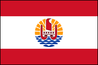 Флаг Французской Полинезии, соотношение сторон 2:3.