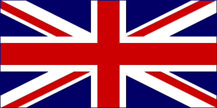 Государственный флаг Соединенного Королевства Великобритании и Северной Ирландии состоит из синего поля с пересекающимися тремя крестами, символизирует объединение под властью империи различных регионов. Синее поле флага - символ моря. Прямой красный крест святого Георгия обозначает на флаге Англию. Косой белый крест святого Андрея обозначает Шотландию. Косой красный крест святого Патрика обозначает Северную Ирландию. Флаг принят в 1801г. Флаг Великобритании представляет собой прямоугольное полотнище синего цвета, пересеченное двумя диагональными линиями красного цвета с белым контуром и расположенным поверх их более широким красным крестом с белым контуром, соотношение сторон 1:2. Флаг называют Юнион Джек (Union Jack). Английский и шотландский флаги появились еще в XIII-XIV вв. В 1063г. два королевства объединились и возник Союзный флаг, на котором были изображены красный георгиевский крест и белый андреевский крест на синем поле. Этот флаг просуществовал до 1801г., когда (после присоединения Ирландии) на нем появился красный крест Св. Патрика, и таким образом сформировался современный флаг Великобритании.