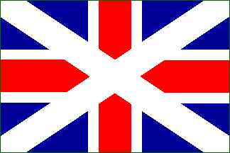 Вариант флага Унии, ограниченно использовавшегося в Шотландии в 1606-1707гг.