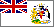 Британский белый кормовой флаг с эмблемой территории в вольной части (англ.: ''The British (Defaced) White Ensign with the Badge'')