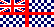 Британский белый кормовой флаг (англ.: ''The British (Defaced) White Ensign'')с нанесенными клетками синего цвета. Использовался в 19 веке. Статус и точные сроки использования не известны.