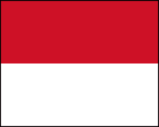 Флаг Монако. Монакские флаги красных и белых гербовых цветов известны с 1339 года. В XIV-XVIII веках они представляли собой полотнище из красных и белых ромбов либо были белыми с полным гербом в центре. Последний флаг официально считается правительственным, хотя вывешивается редко. Флаг княжества Монако практически не отличить от индонезийского. Различие только в пропорциях, которые составляют 4:5 у монакского флага и 3:5 у индонезийского. Это сходство послужило поводом для необычного дипломатического конфликта. Когда правительству Монако стало известно, что Индонезийская Республика, провозгласившая независимость в 1945 году, приняла такой же, как у Монако, флаг, оно заявило по этому поводу официальный протест. Однако протест был отклонен на том основании, что флаг Индонезии по происхождению является еще более древним, чем флаг Монако.