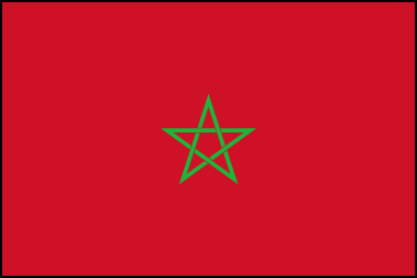 Современный флаг Марокко был официально принят 17 ноября 1915г. как флаг армии Султана с добавлением в центр красного флага страный зеленой пентаграммы. Есть версии, что это была идея французского маршала Лиоте, который таким образом предлагал идентифицировать марокканские войска в качестве союзников. По другой версии, Султан Мулай Юсуф сам предложил добавить пентаграмму. О происхождении петнтаграммы практически ничего не известно кроме того, что это пятиконечный вариант Печати Соломона. Когда  в 1956 году Марокко получило независимость, этот флаг стал национальным флагом.
