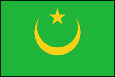 Флаг Мавритании, соотношение сторон 2:3.