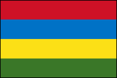 Флаг Маврикия, соотношение сторон 2:3.