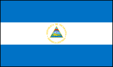 Флаг Никарагуа, соотношение сторон 3:5.