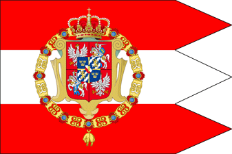 Флаг Польши во времена правления короля Сигизмунда III Вазы (1587-1632гг.)