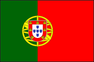 Флаг Португалии принят в 1911 году. Пропорции: 2:3. Состоит из зеленой и красной вертикальных разновеликих полос. Красная полоса занимает примерно 1/3 флага. На границе полос расположен герб Португалии – красно-белый щит на фоне армиллярной сферы. Зеленый цвет – символ путешествий и открытия новых земель (зеленый был цветом короля Генриха-мореплавателя), красный – символ революции (в 1910 г. в Португалии была провозглашена республика). Герб Португалии представляет собой красно-белый щит в центре которого крестообразно расположено четыре маленьких щита синего цвета (символы короля Альфонса Энрикиша, при котором Португалия стала независимой). По краям щита проходят семь желтых изображений замка (символа Кастилии, под влиянием которой Португалия находилась долгое время). Щит изображается на фоне армиллярной сферы – символа морских путешествий и эмблемы Генриха Мореплавателя. В 1830-1911 гг. португальский флаг представлял собой две вертикальных равновеликих полос синего и белого цветов с гербом в центре флага. После провозглашения республики, флаг приобрел современный вид. Одним из первых португальских флагов было белое полотнище, с синим прямым крестом. Белый и синий цвета до начала XXв. являлись главными в португальской символике. Красная кайма с семью золотыми кастильскими замками напоминает об Афонсу III, заключившим португало-испанский союз после женитьбы на дочери короля Кастилии в 1258г. Есть и другая версия – замки символизируют победу в 1358г Жуана I в битве с испанцами при Альжубарроте. К началу XX в. Португалия имела флаг с синей и белой вертикальными полосами. На границе полос располагался исторический герб, увенчанный королевской короной. Нынешний флаг официально утвержден 30 июня 1911г. его прорпорция 2:3. Красный цвет символизирует собственно Португалию и революцию 1910г., зеленый – Бразилию, при участии которой совершилась революция. В те времена Бразилия и Португалия рассматривали друг друга как разделенные океаном части единой державы. Теперь каждая из стран движется по своему историческому пути. Щит герба на современном Португальском флаге обрамляет армиллярная сфера – один из средневековых навигационных приборов. Она напоминает об эпохе великих географических открытий, мореплавателях Васко Да Гаме, Фернане Магеллане, Диогу Кане и прочих, создавших обширную португальскую колониальную империю. 
