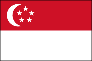 Флаг Сингапура, соотношение сторон 2:3.