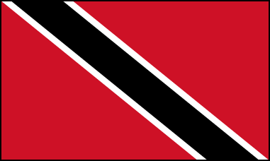 Флаг Тринидада и Тобаго. Соотношение сторон 1:2.