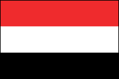 Флаг Йемена представляет собой прямоугольное полотнище с соотношением сторон 2:3, состоящее из трех равновеликих горизонтальных полос - красного, белого и черного цветов.