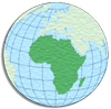 Расположение Африки на глобусе